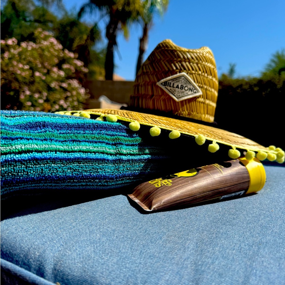 Billabong Straw Hat with Lime Accents